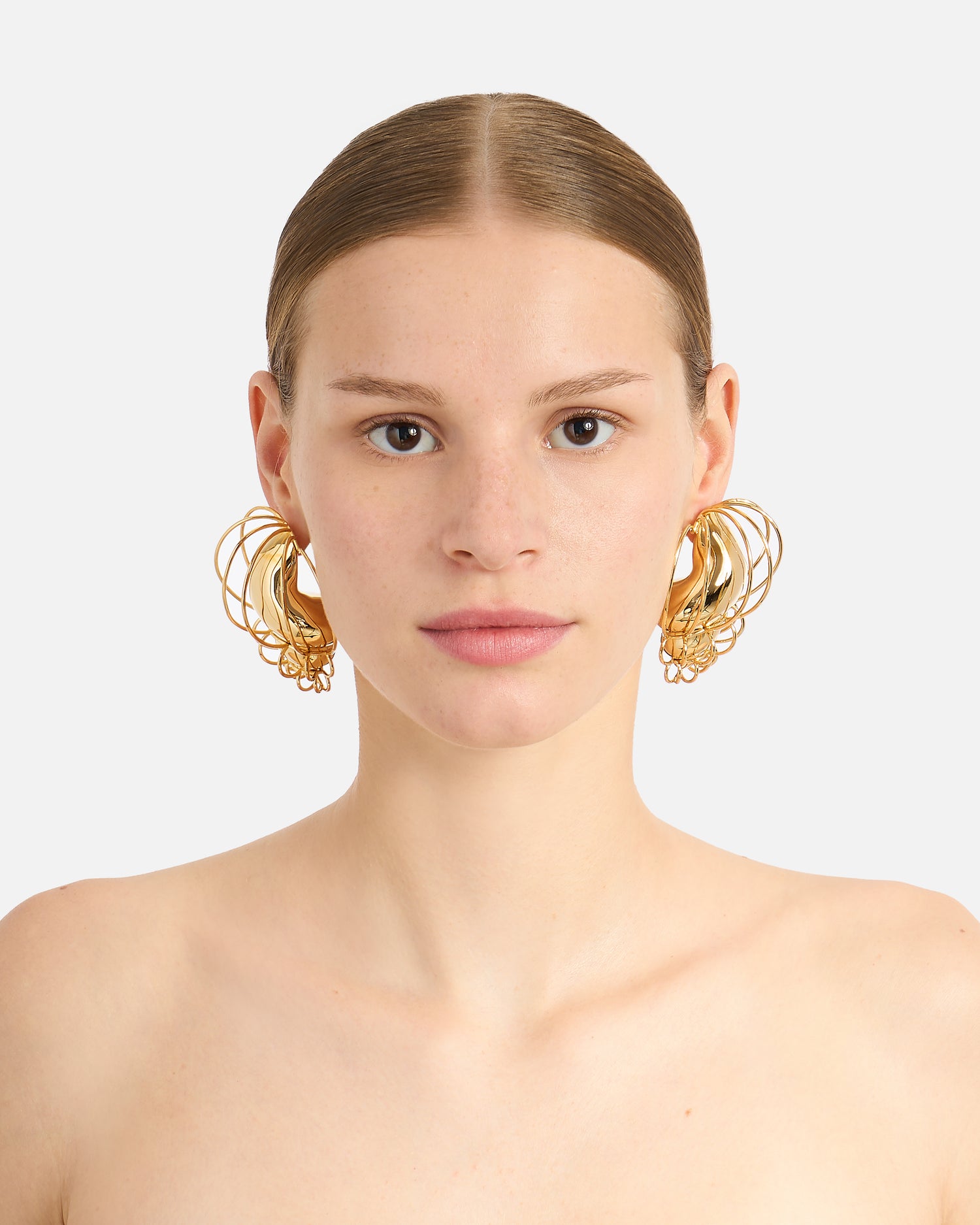 Coffee Bean Chain Earrings – Sculptural Statement Earrings | Hugo
